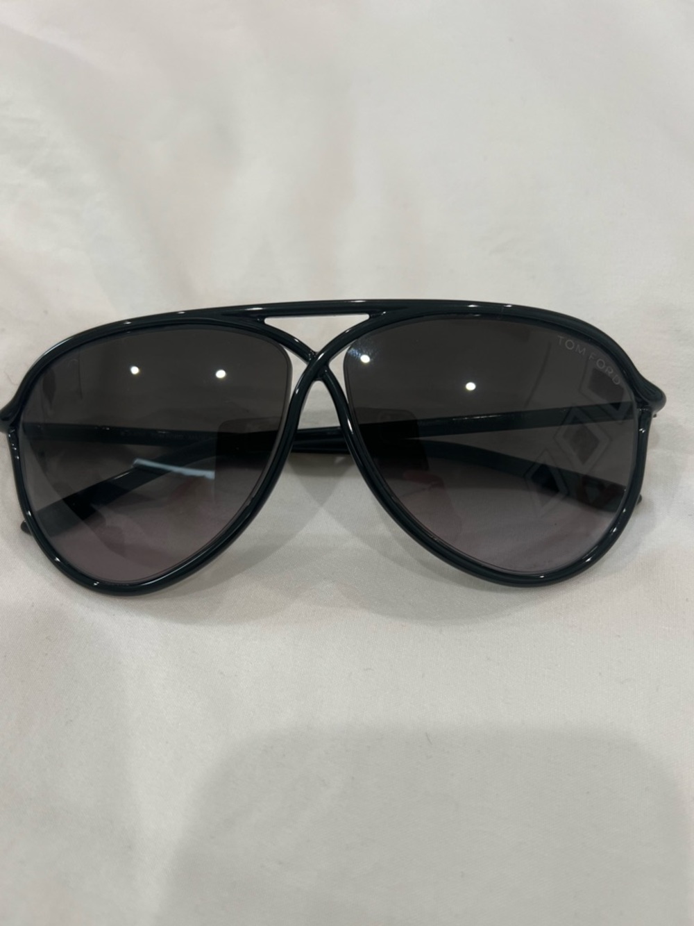 Tom Ford Black Sunglasses with Dark Gray Gradient Lenses